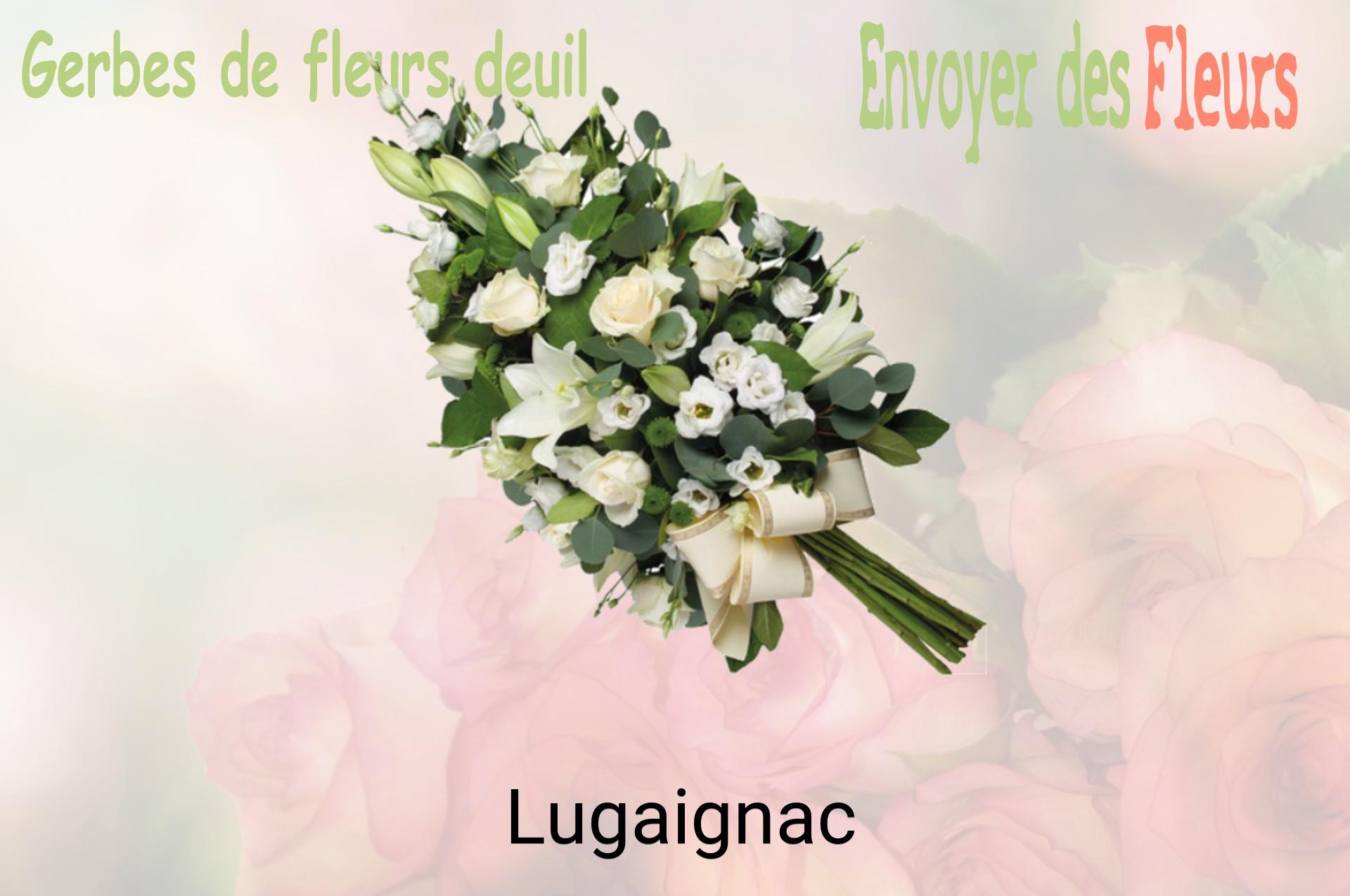 Gerbe de fleurs de deuil livrée à Lugaignac